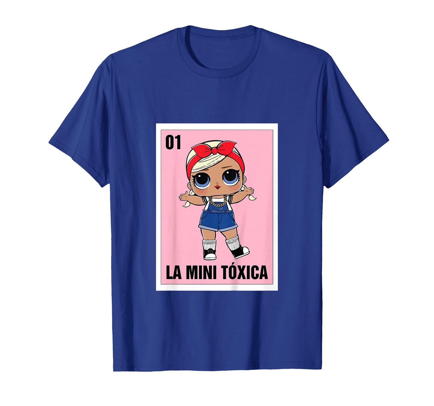 La Mini Toxica Mexican Bingo Card Game Spanish Baby Girl T-Shirt
