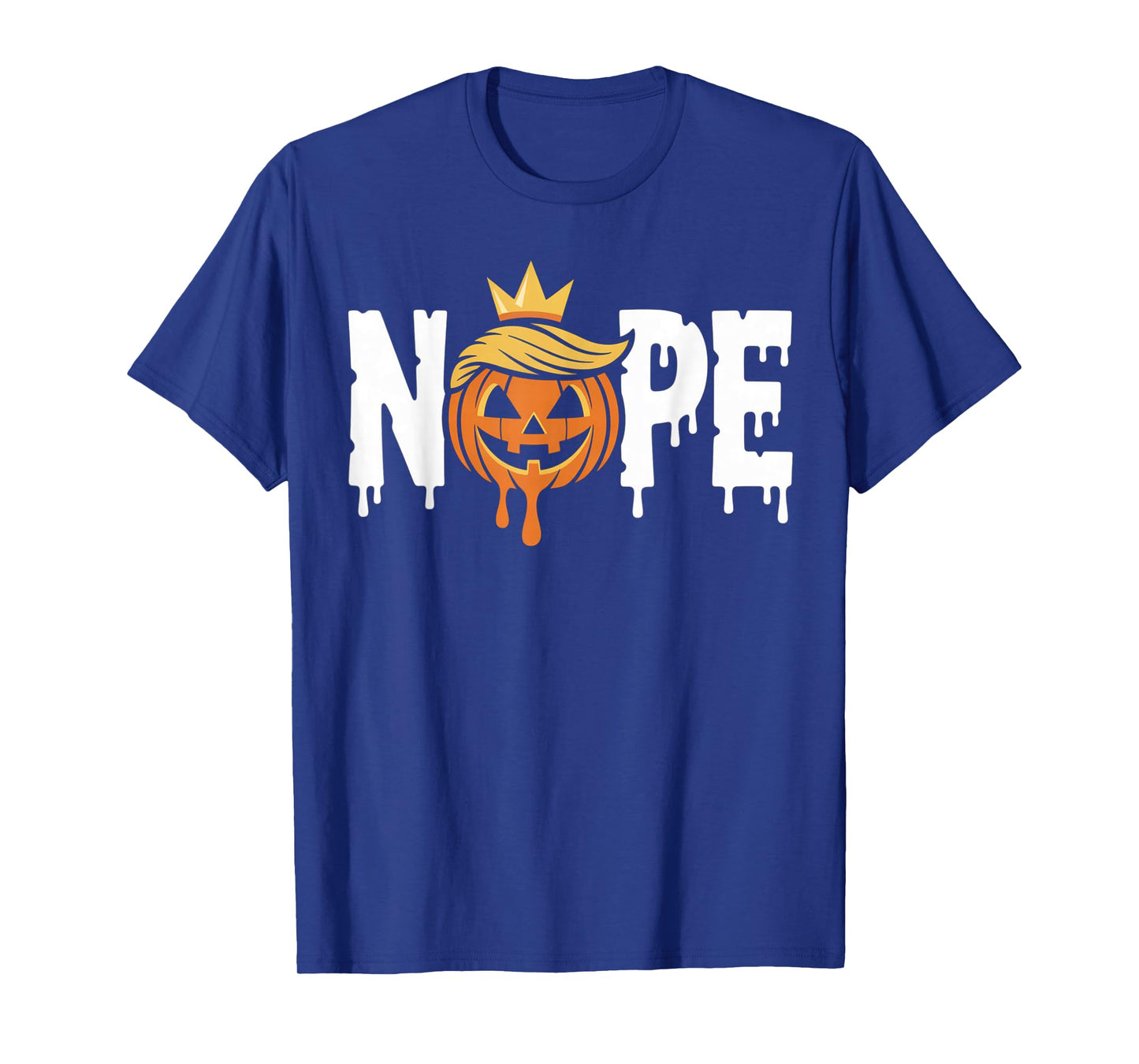 Funny No Kings Halloween 2025 Distressed USA Flag T-Shirt