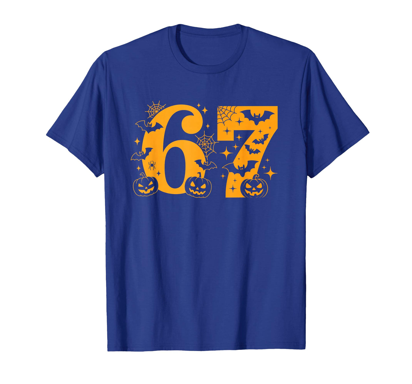 Six Seven Halloween Spooky Scary Fun Bat Pumpkin Spiderweb T-Shirt
