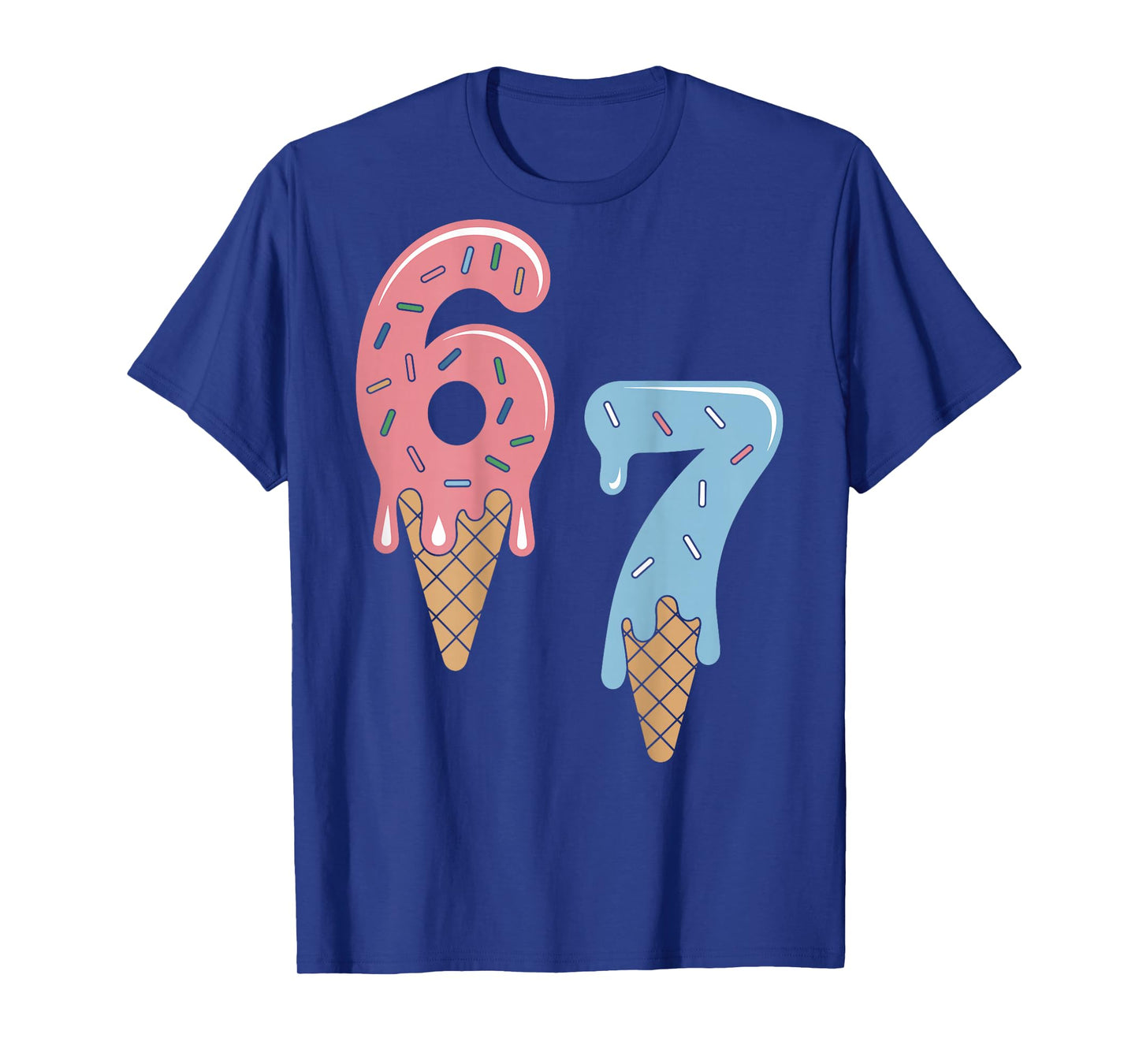 Funny Six Seven Meme 6 7 Shirt Retro T-Shirt