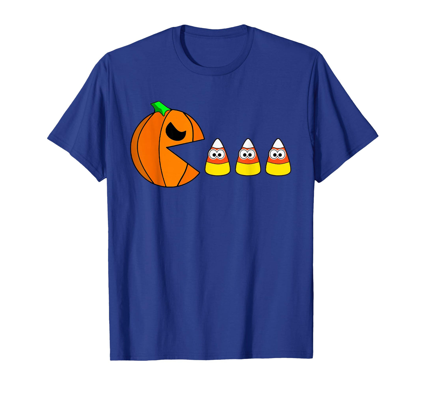 Funny Halloween Pumpkin Eating Candy Corn Gamer Boy Girl Kid T-Shirt