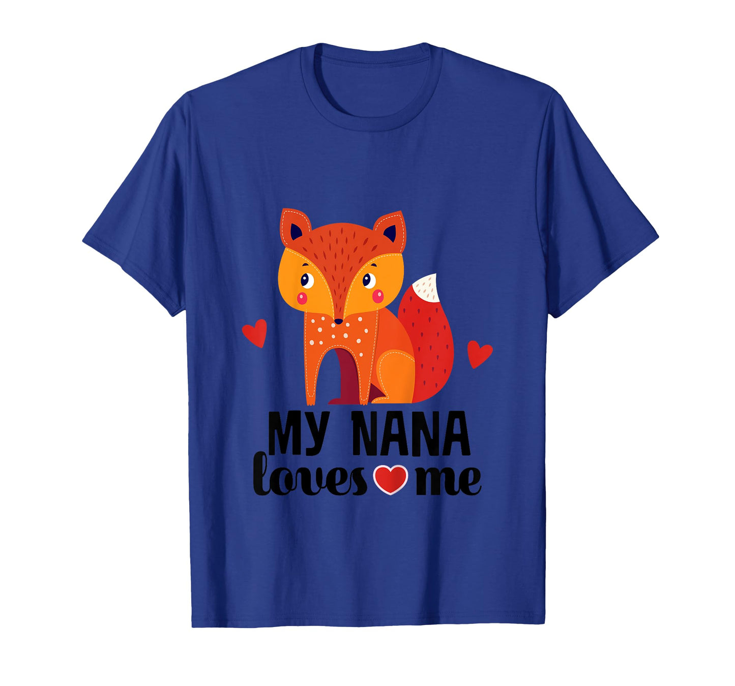 Kids My Nana Loves Me Grandkids Fox T-Shirt