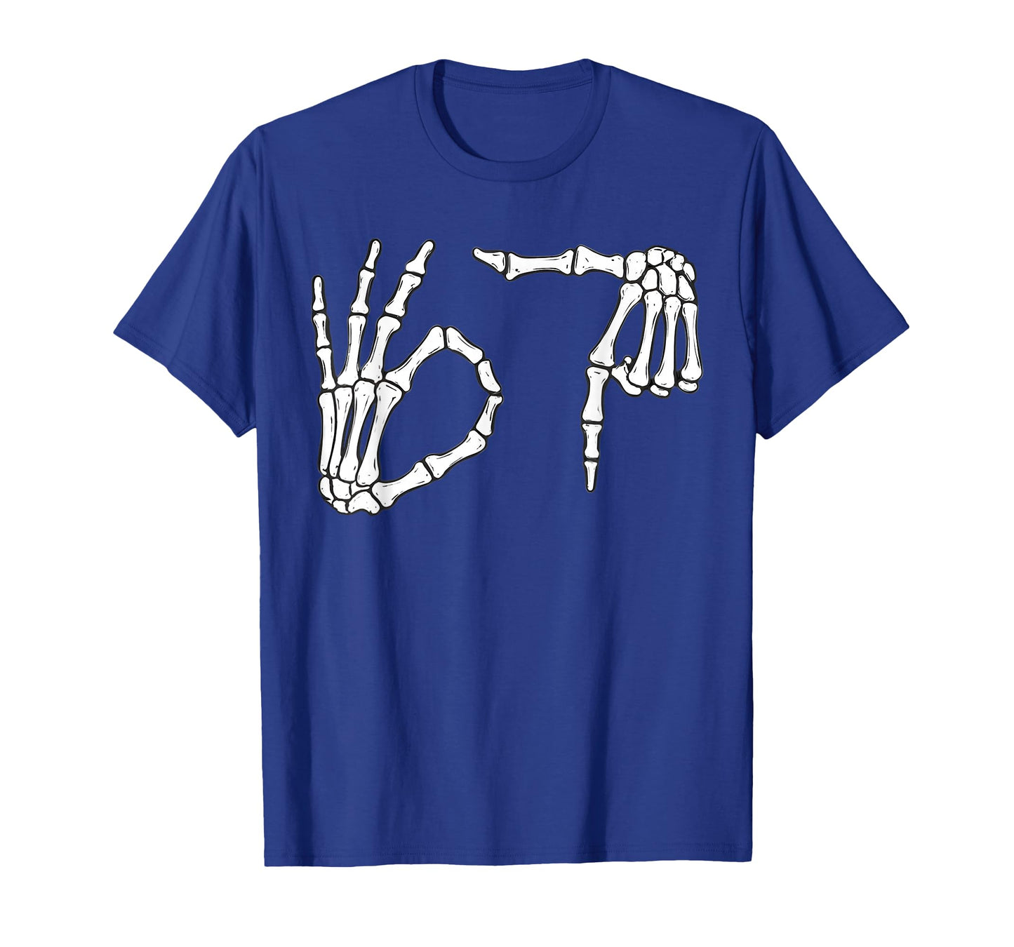 Funny Six Seven 6 7 Meme 67 Skeleton Hand Halloween Costume T-Shirt