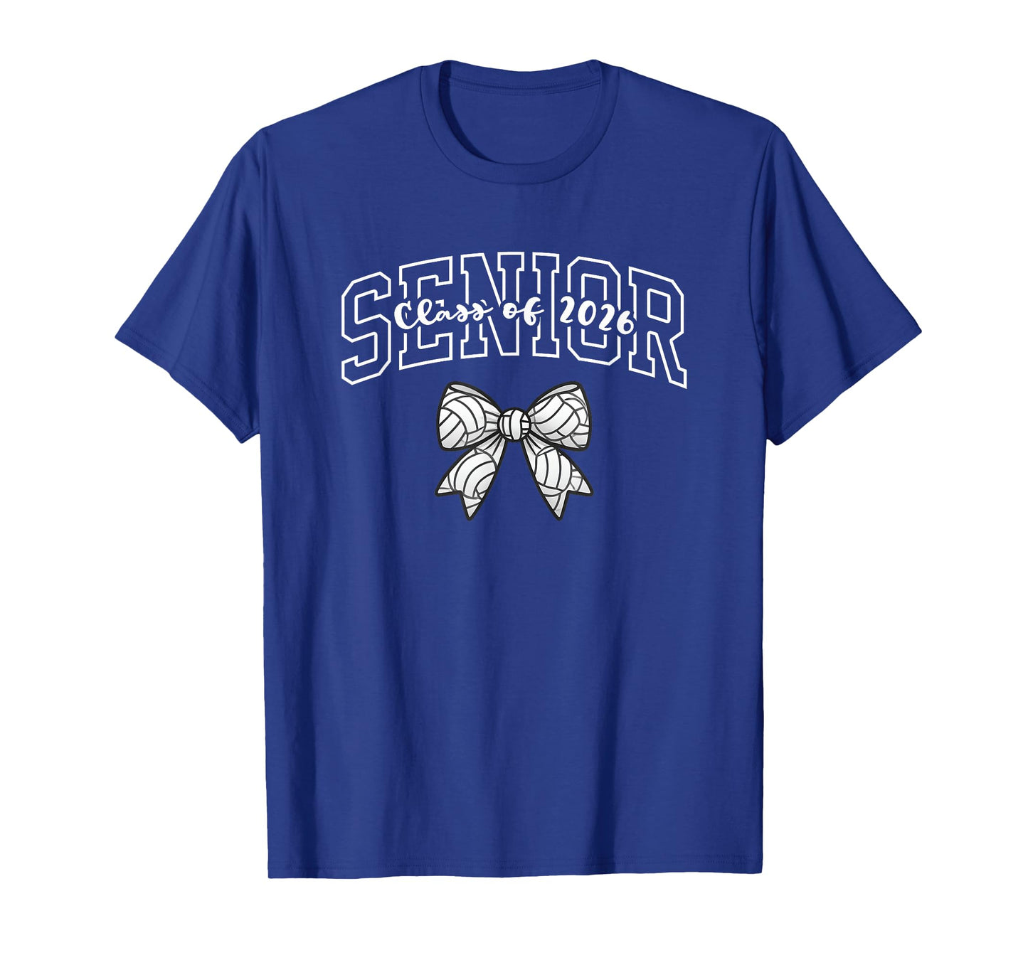 Senior Class of 2026 Volleyball Coquette Bow Graduation T-Shirt
