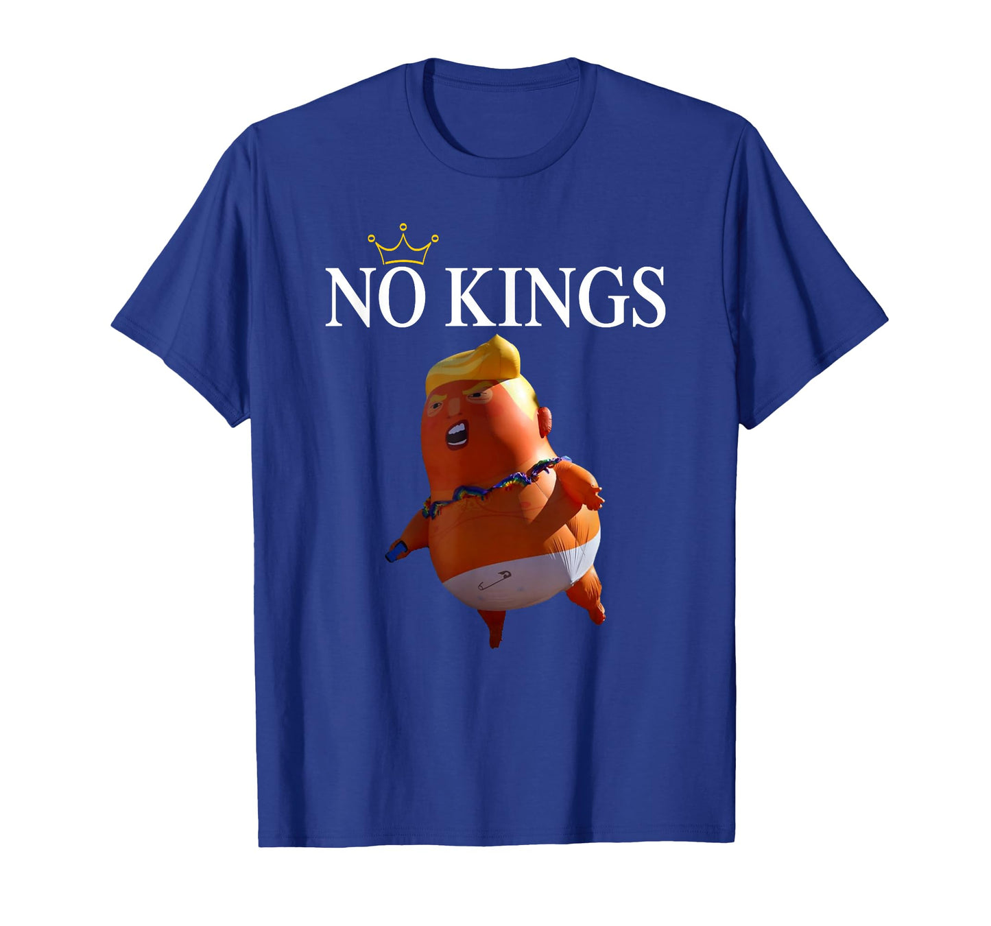 No Kings Patriotic US Flag Funny Not King Humor T-Shirt