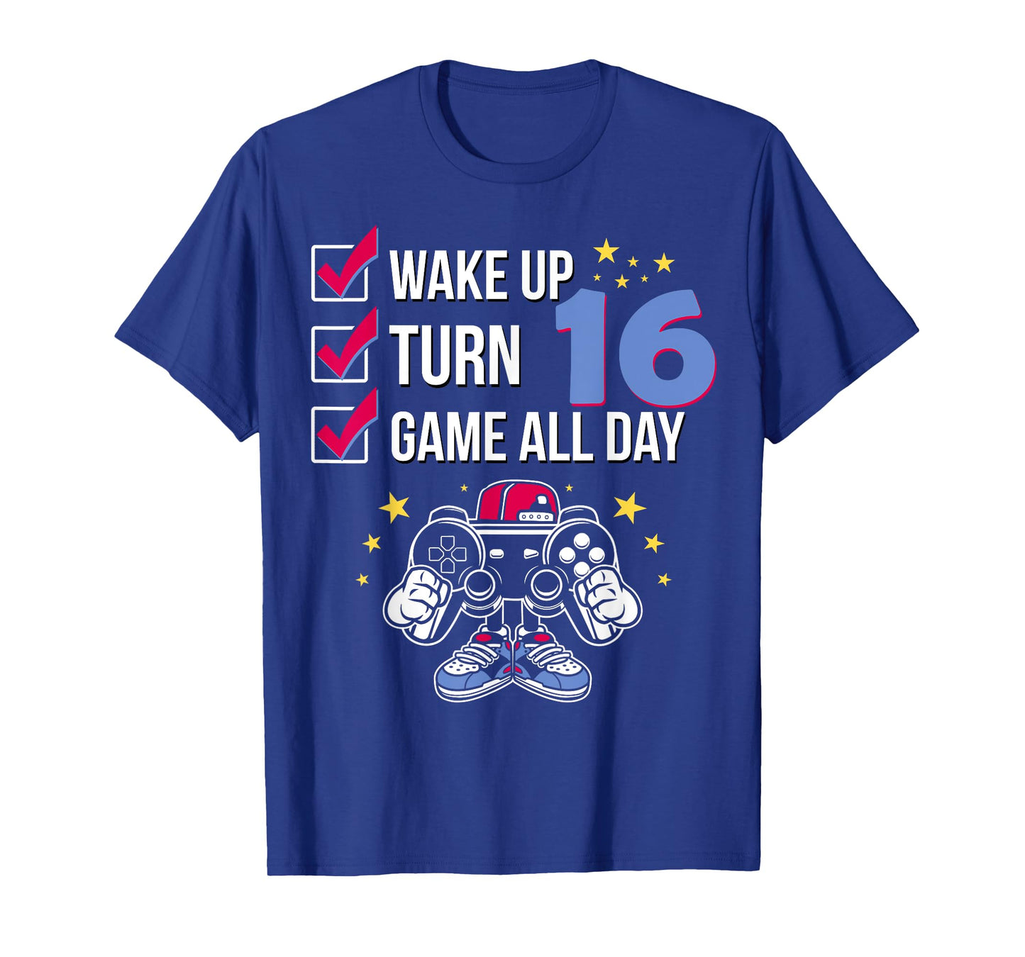 Gamer Birthday Shirt 16 Years Old Level 16 Unlocked Boy Gift T-Shirt