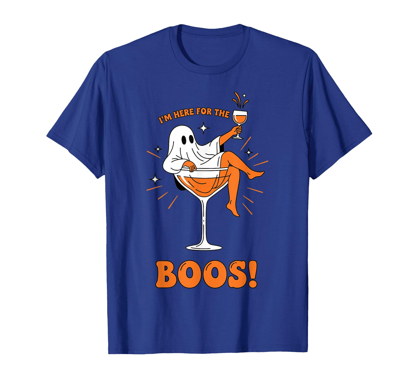 Funny Ghost Halloween Wine I’m Here for Boos T-Shirt