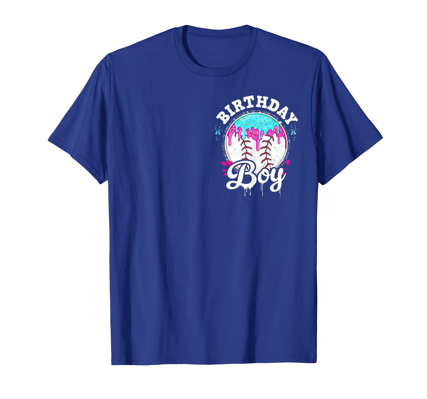 Baseball 5 Year Old Ice Cream Drip 5th Birthday Boy Number 5 T-Shirt