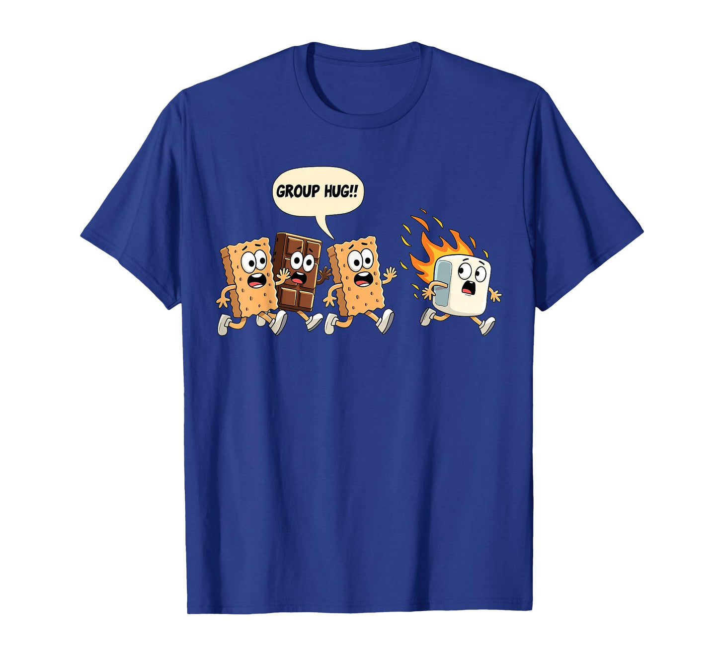 Group Hug Marshmallow Campfire Smores Funny Camping T-Shirt