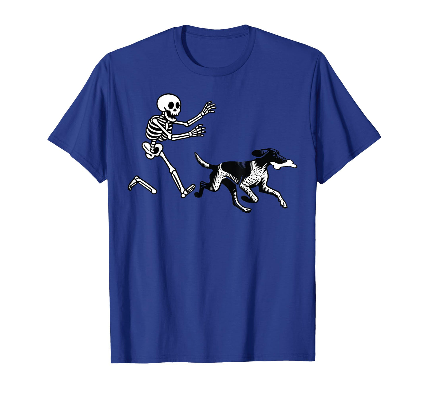 German Shorthaired Pointer Running Skeleton Halloween T-Shirt