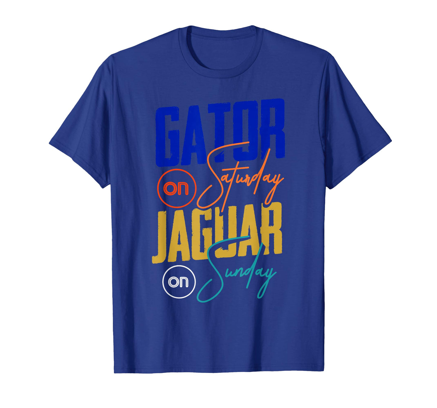 Gator On Saturday Jaguar On Sunday Sports Fan T-Shirt