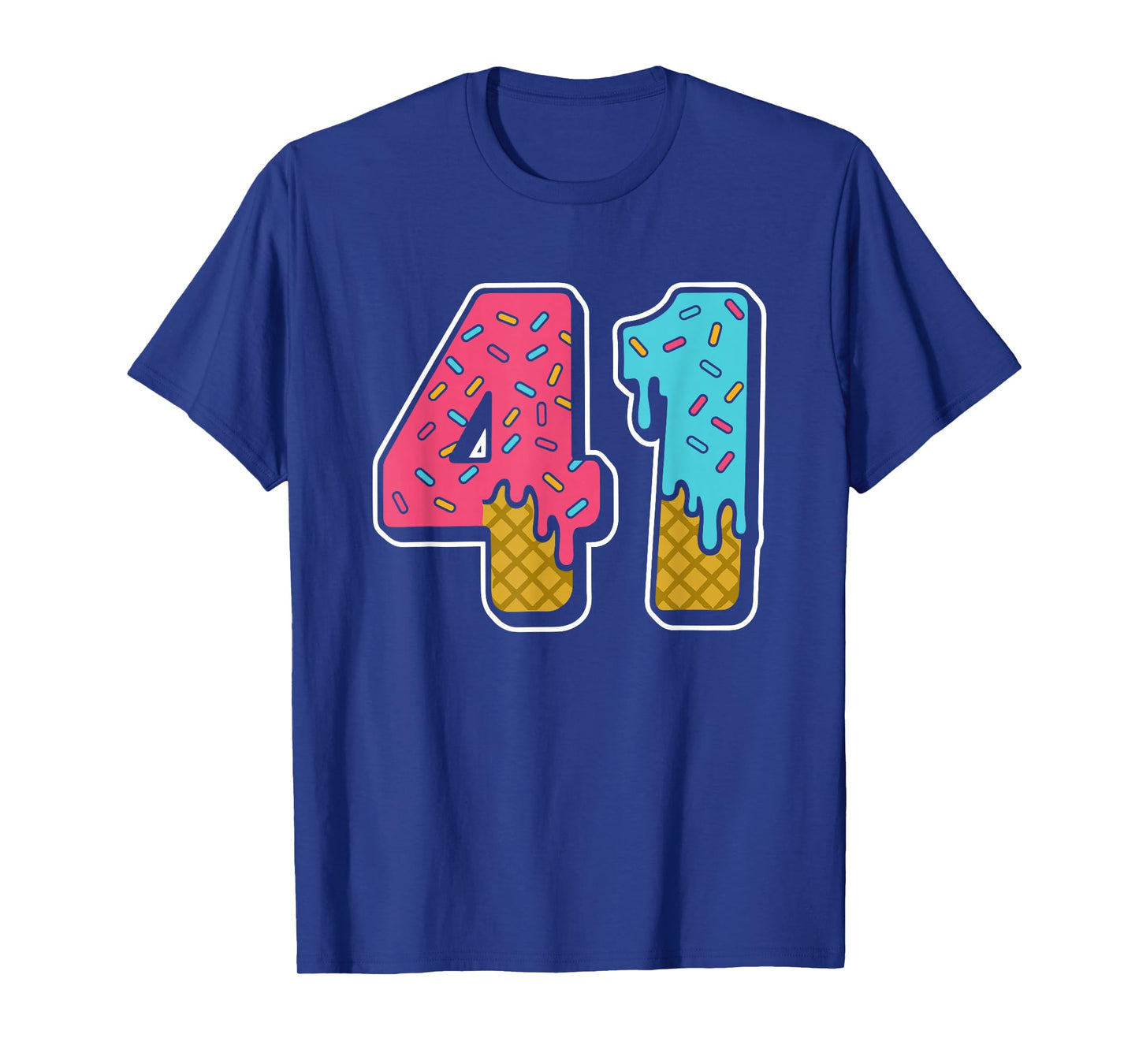 41 Ice Cream Drip Meme Forty One Four Gen Alpha Slang T-Shirt