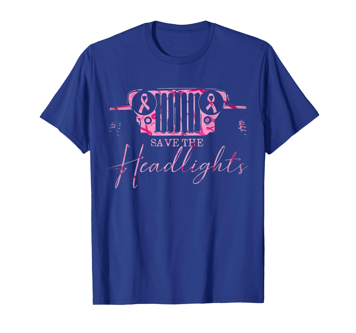 Car Save The Headlights Breast Cancer Fighters Pink Ribbon T-Shirt