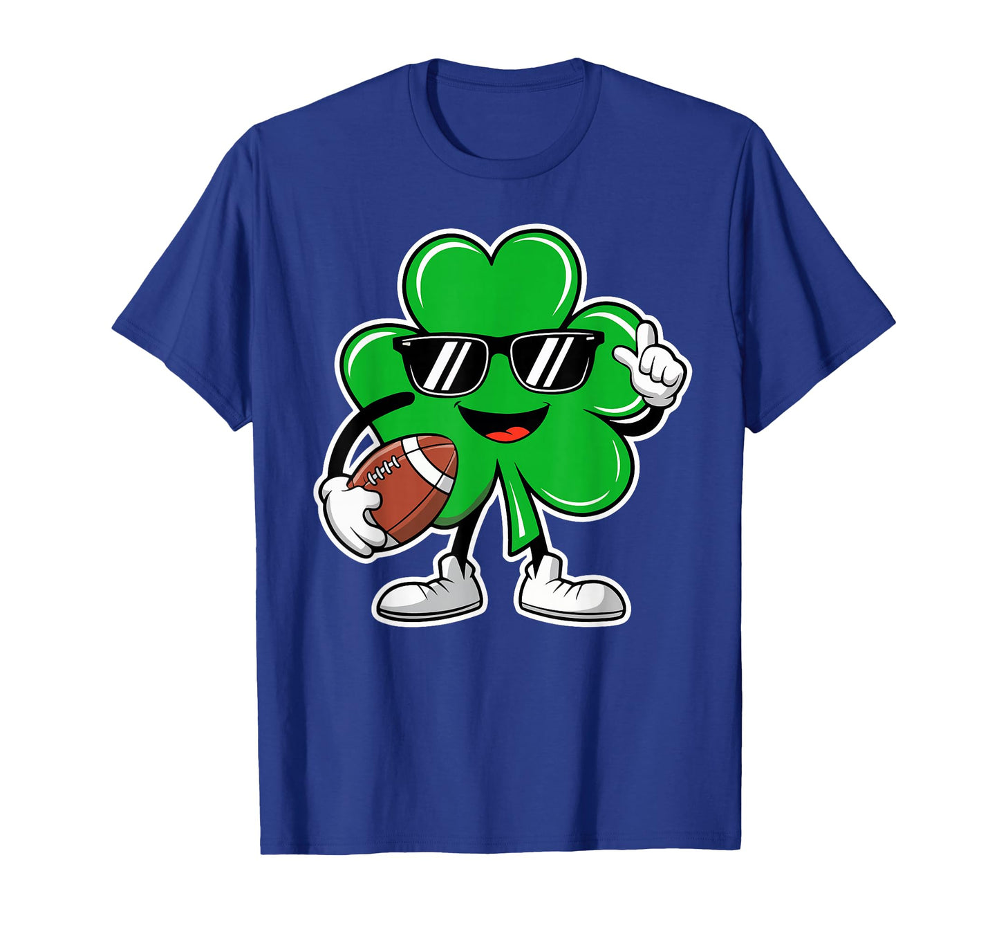 Football St Patricks Day Boys St Patricks Day Shamrock Kids T-Shirt