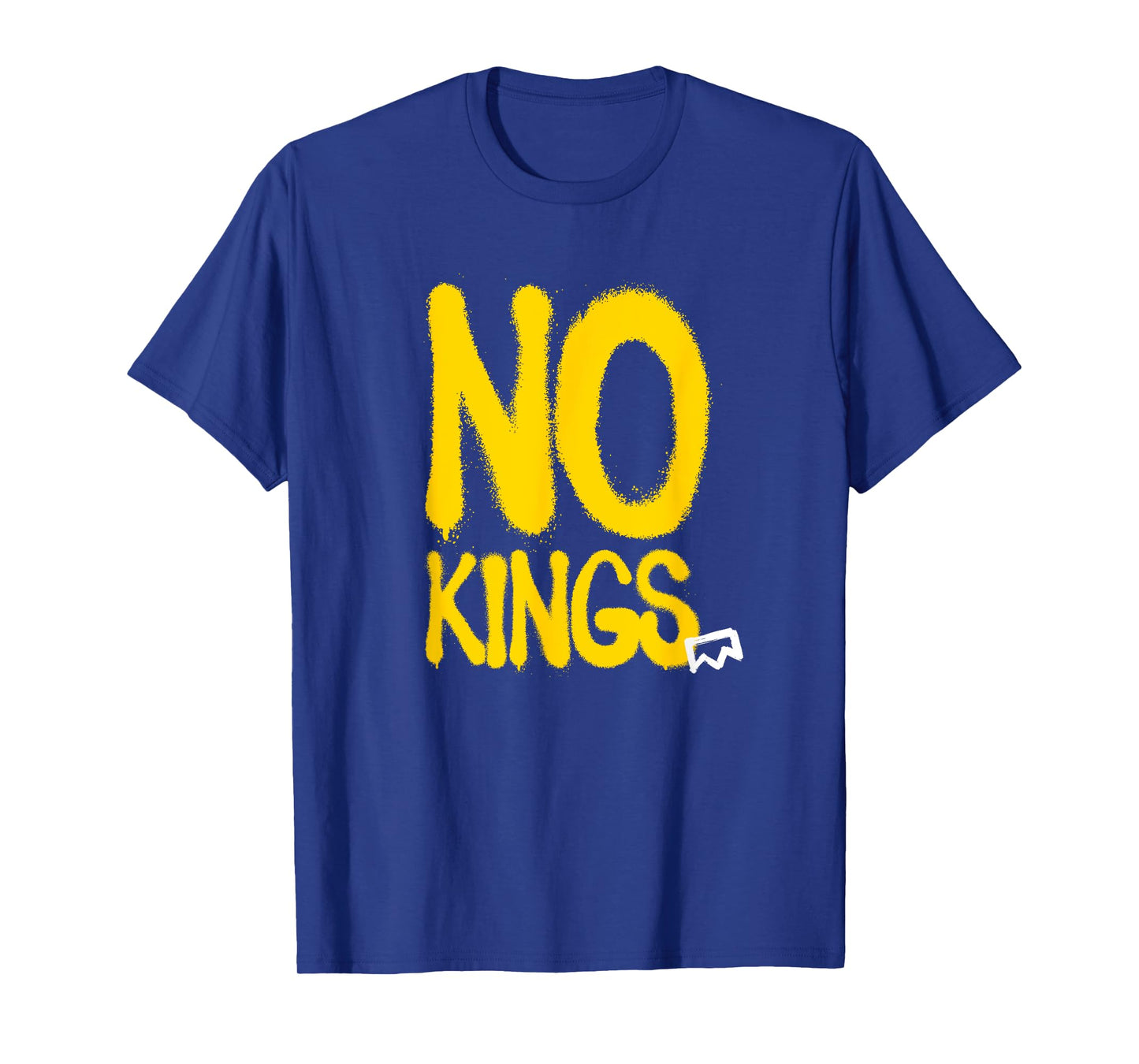Graffiti-style "NO KINGS!" bold yellow design T-Shirt