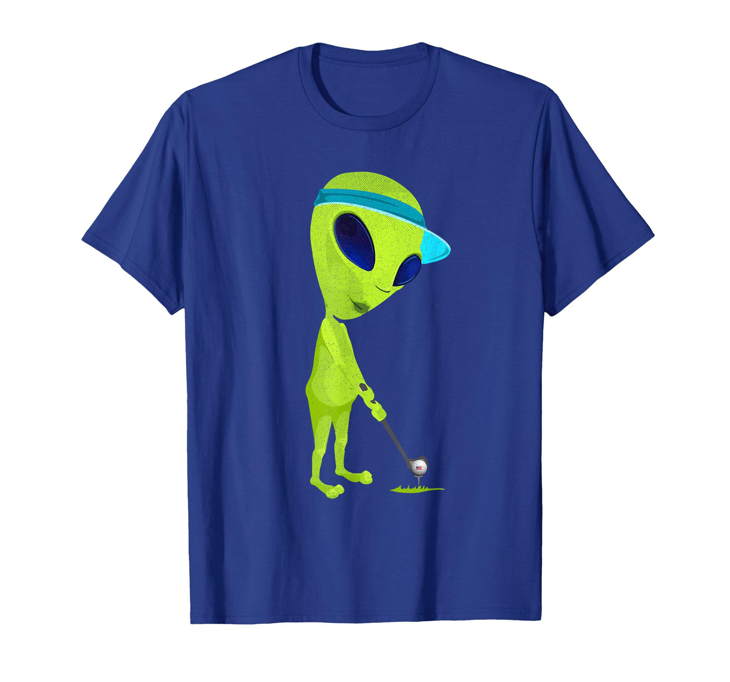 Funny Alien Playing Golf Parody Golfer UFO Golfing Space UFO T-Shirt