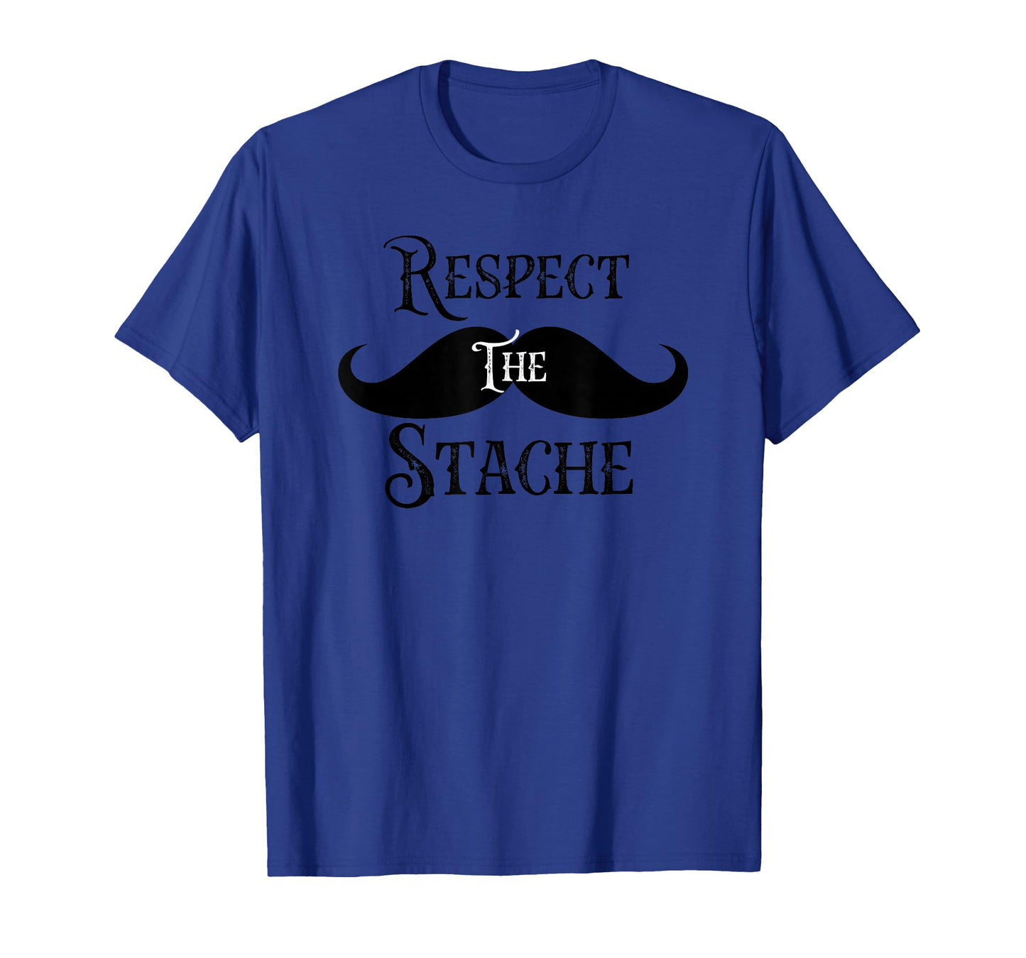 Vintage Retro Funny Mustache Respect the Stache Mustache T-Shirt