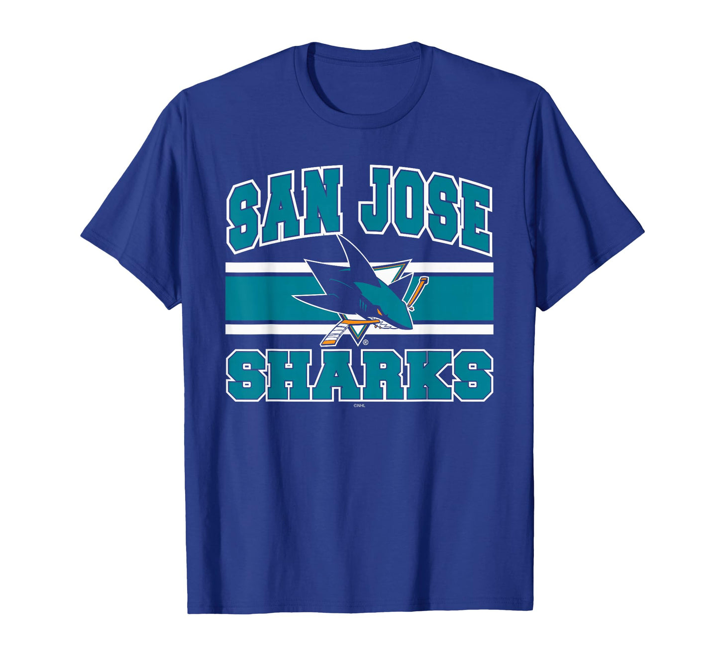 San Jose Sharks Stripe Black Officially Licensed T-Shirt