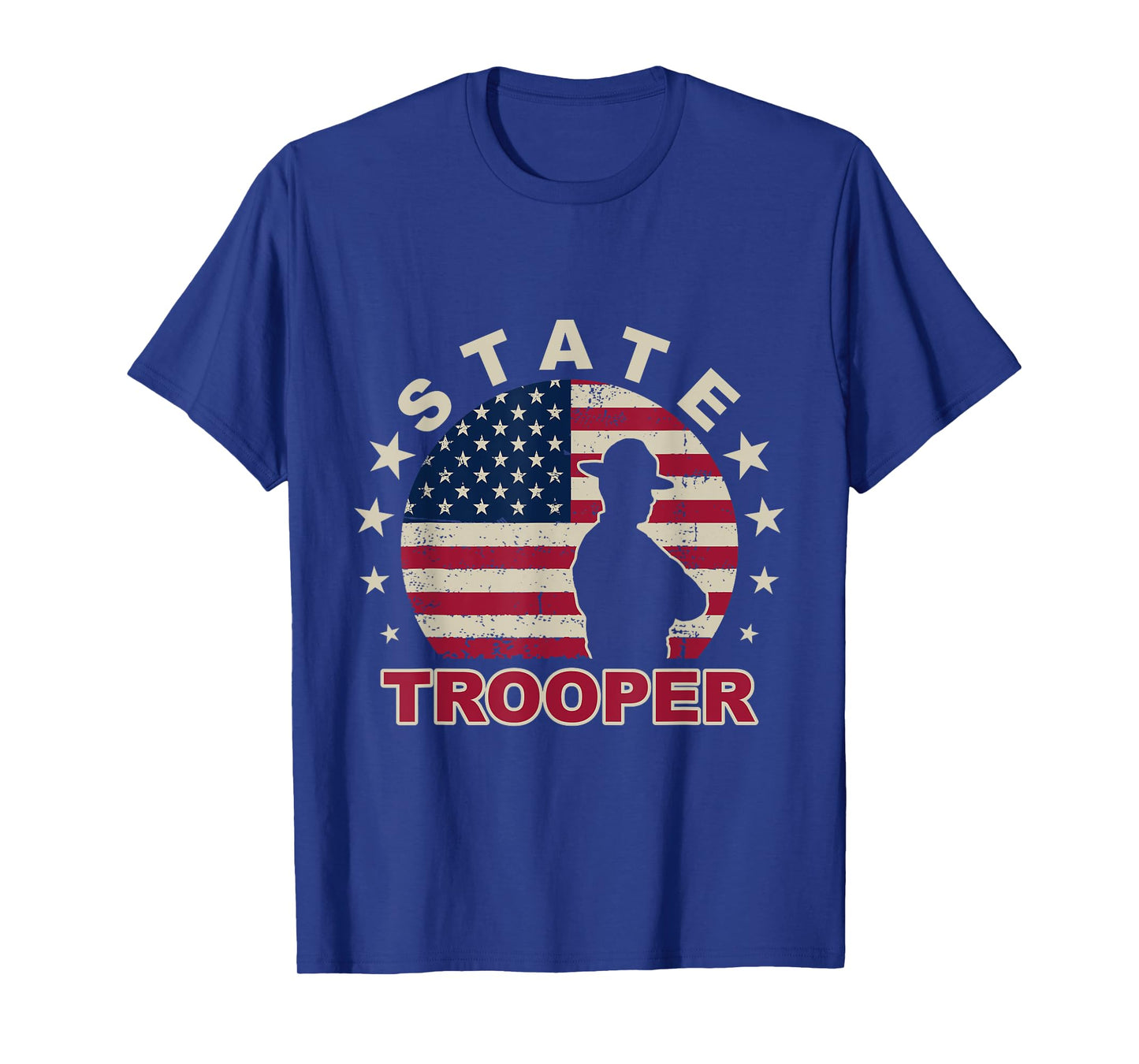 American Flag USA Law Enforcement State Trooper T-Shirt