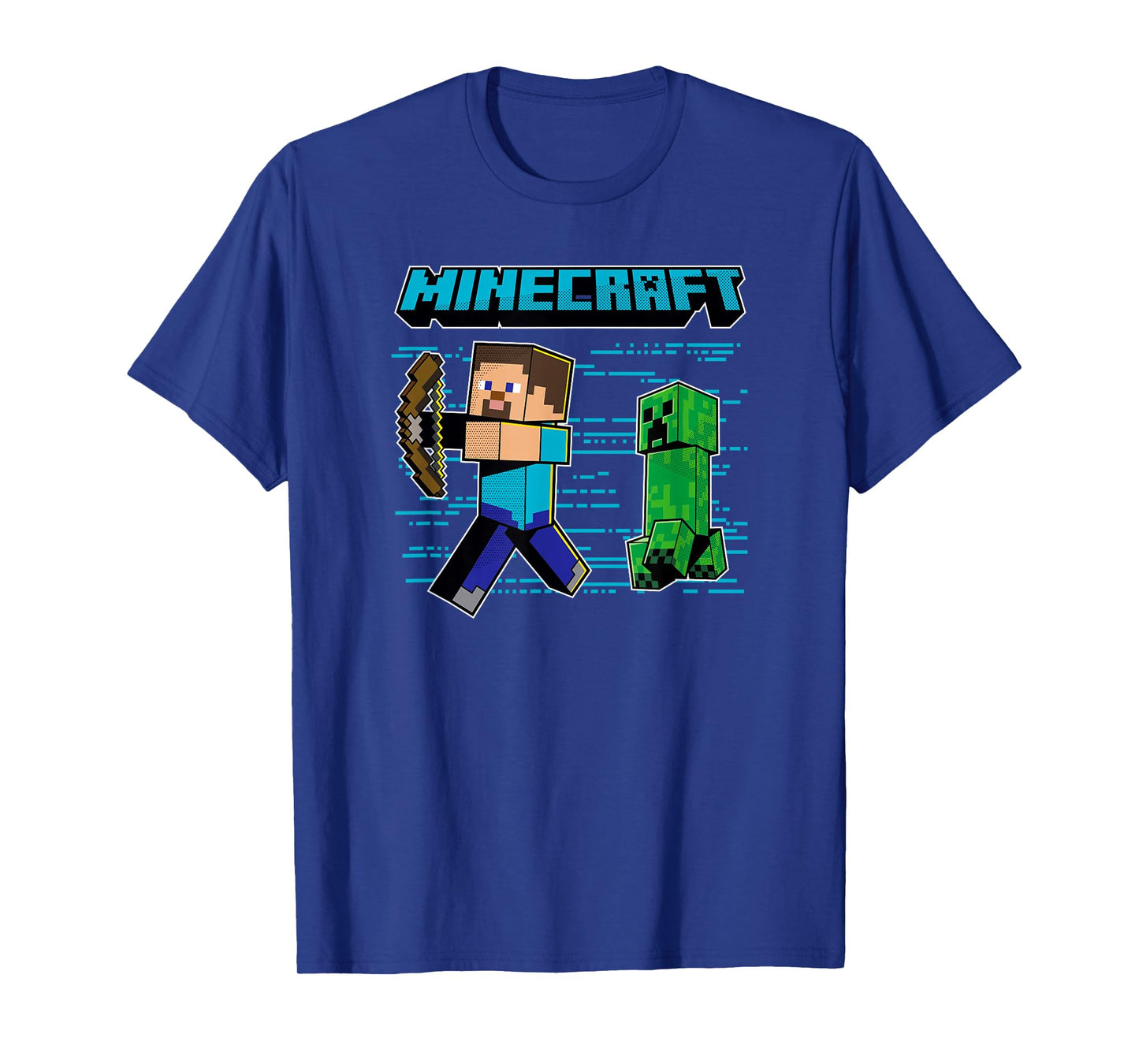 Minecraft Steve & Creeper Run Run Run T-Shirt