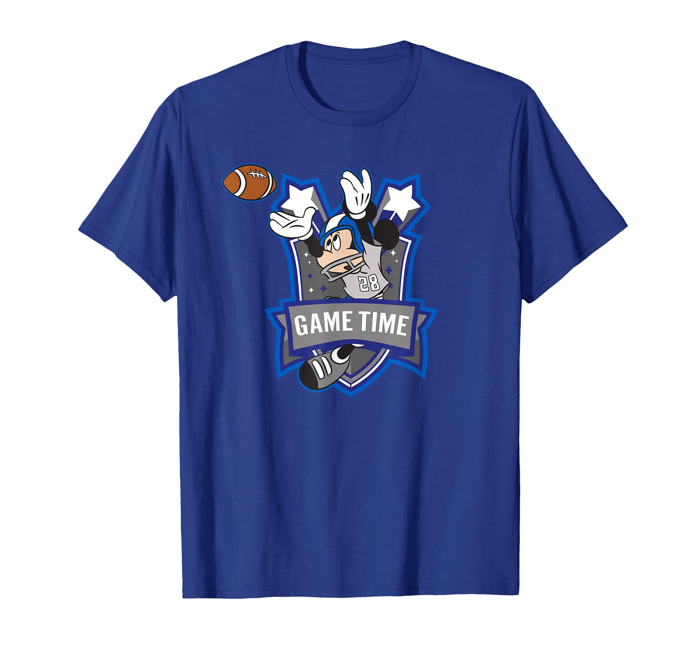 Disney Mickey Mouse #28 Game Time Football Catch Sports T-Shirt