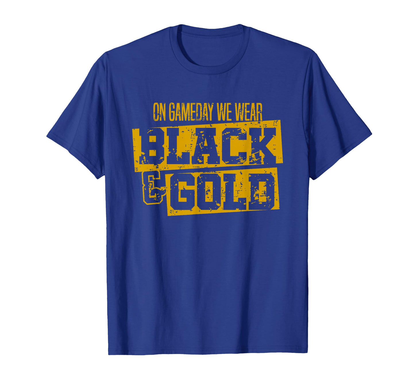 Black Gold Game Day Group for High School Football Sports T-Shirt