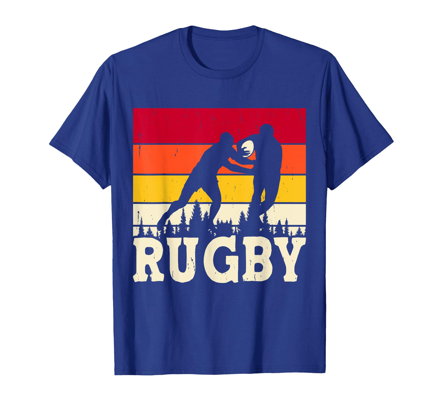 Rugby Sunset Vintage Retro T-Shirt
