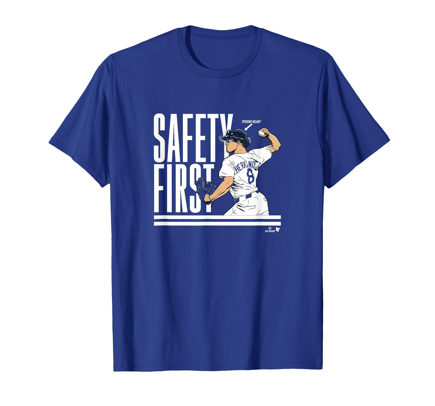 Kiké Hernandez - Safety First - Los Angeles Baseball T-Shirt