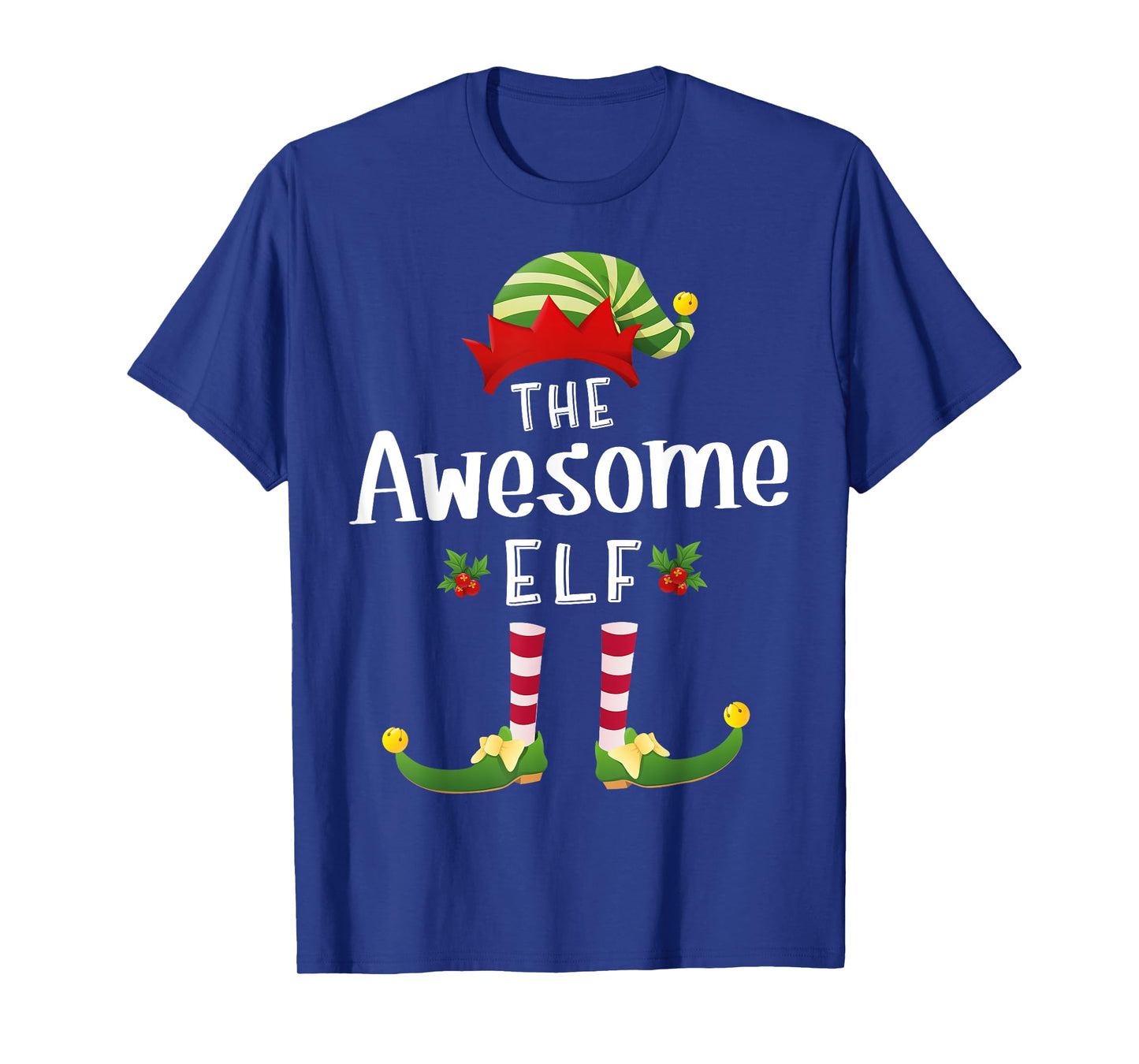 Awesome Christmas Elf Matching Pajama X-Mas Party T-Shirt