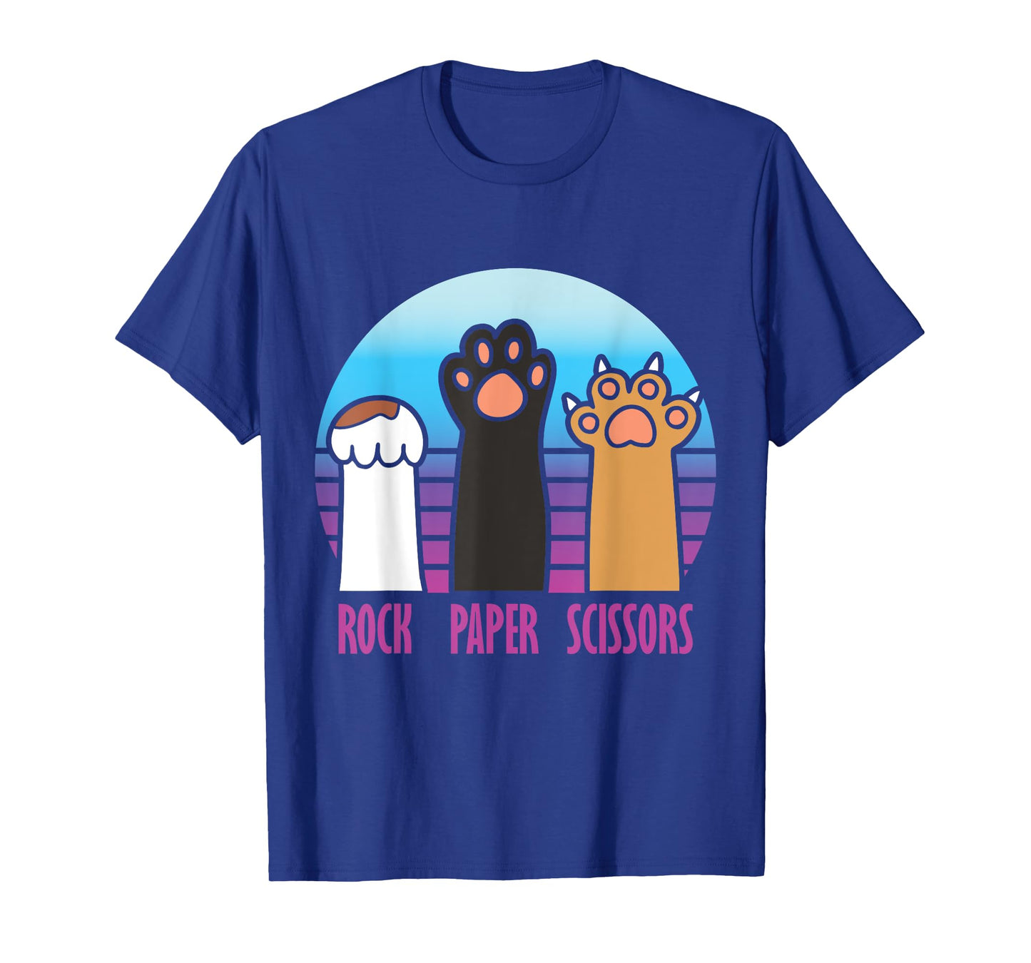Rock Paper Scissors Hand Game Meme Animal Paw Cat T-Shirt