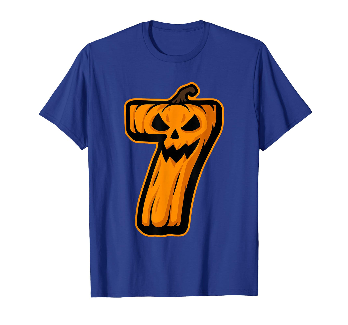 Couple Halloween Costume Duo Costume 6 7 Pumpkin Number 7 T-Shirt
