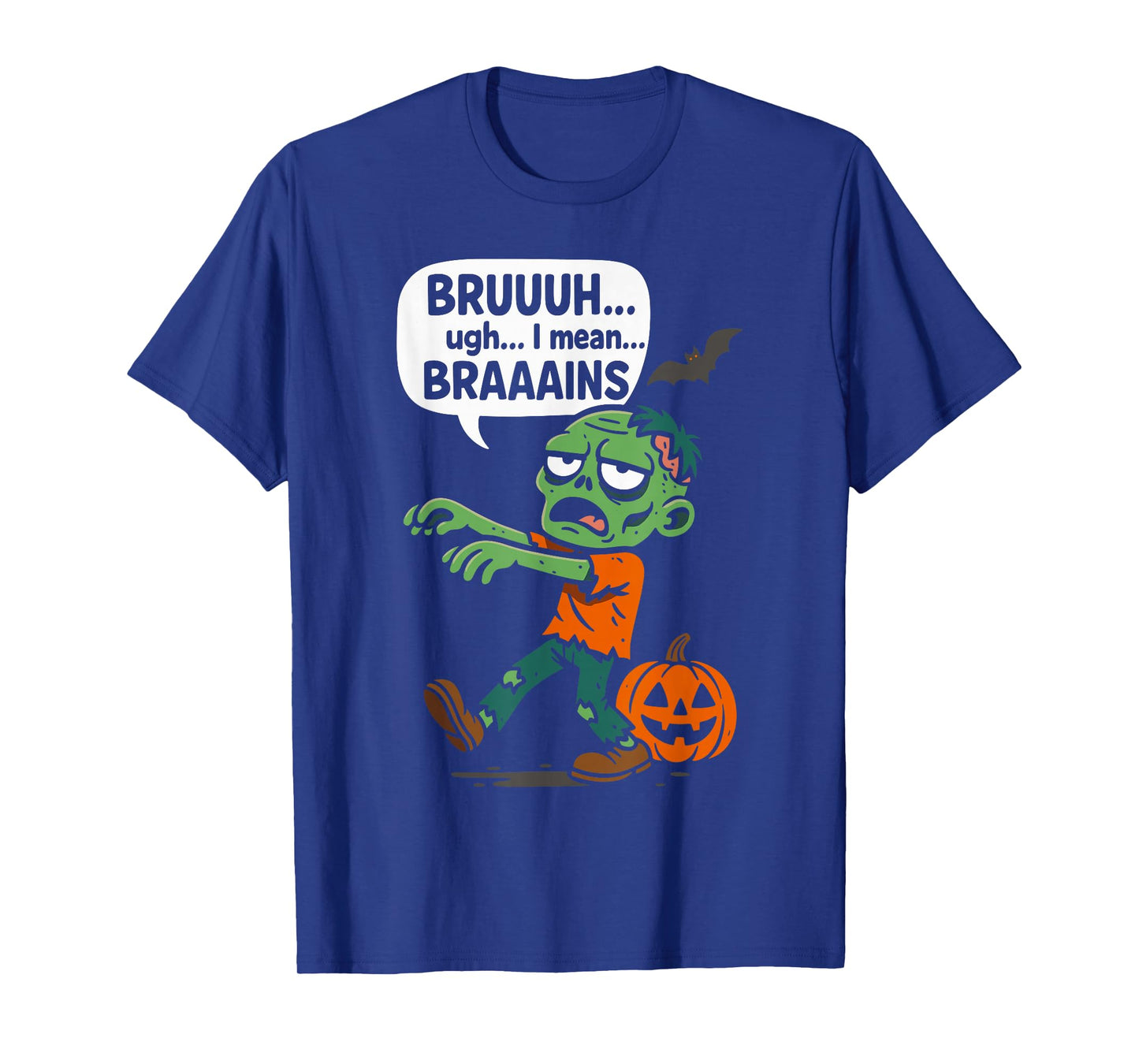 Zombie Bruh Pumpkin Men Women Kids Teens Funny Halloween T-Shirt