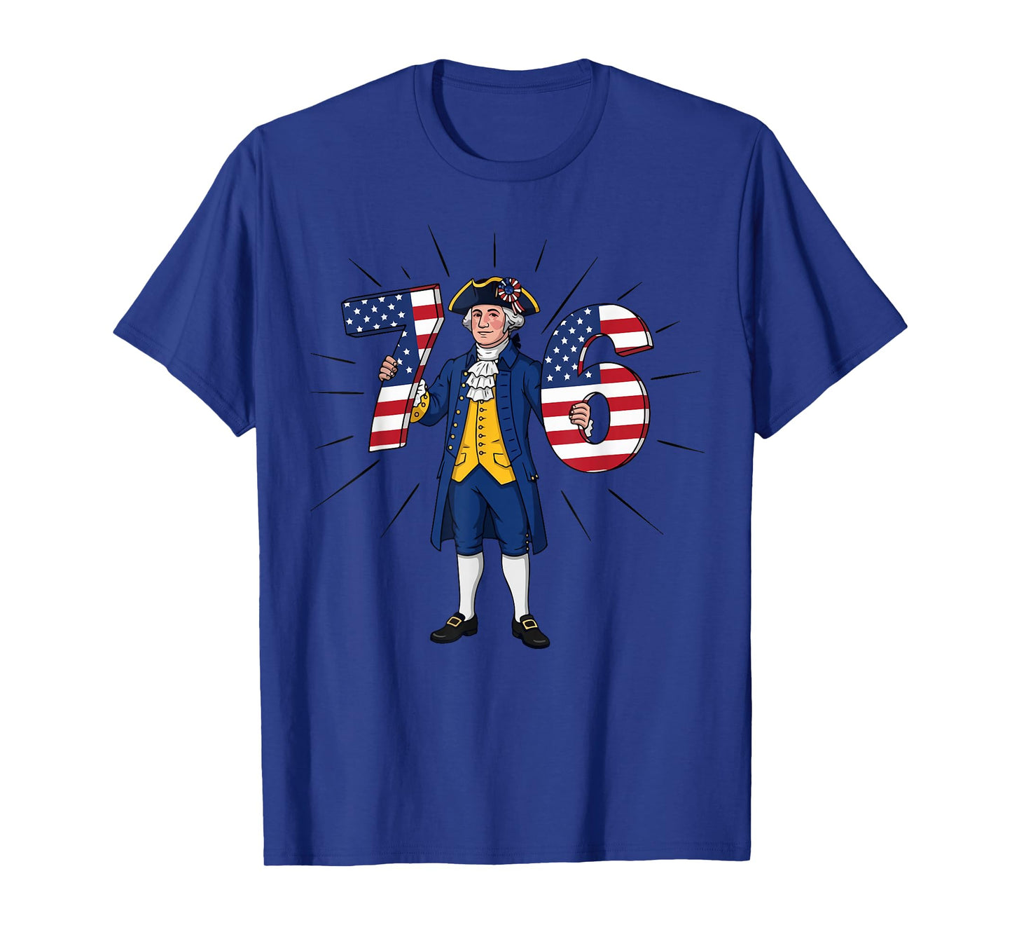 6-7 7-6 George Washington Six Seven American Flag T-Shirt