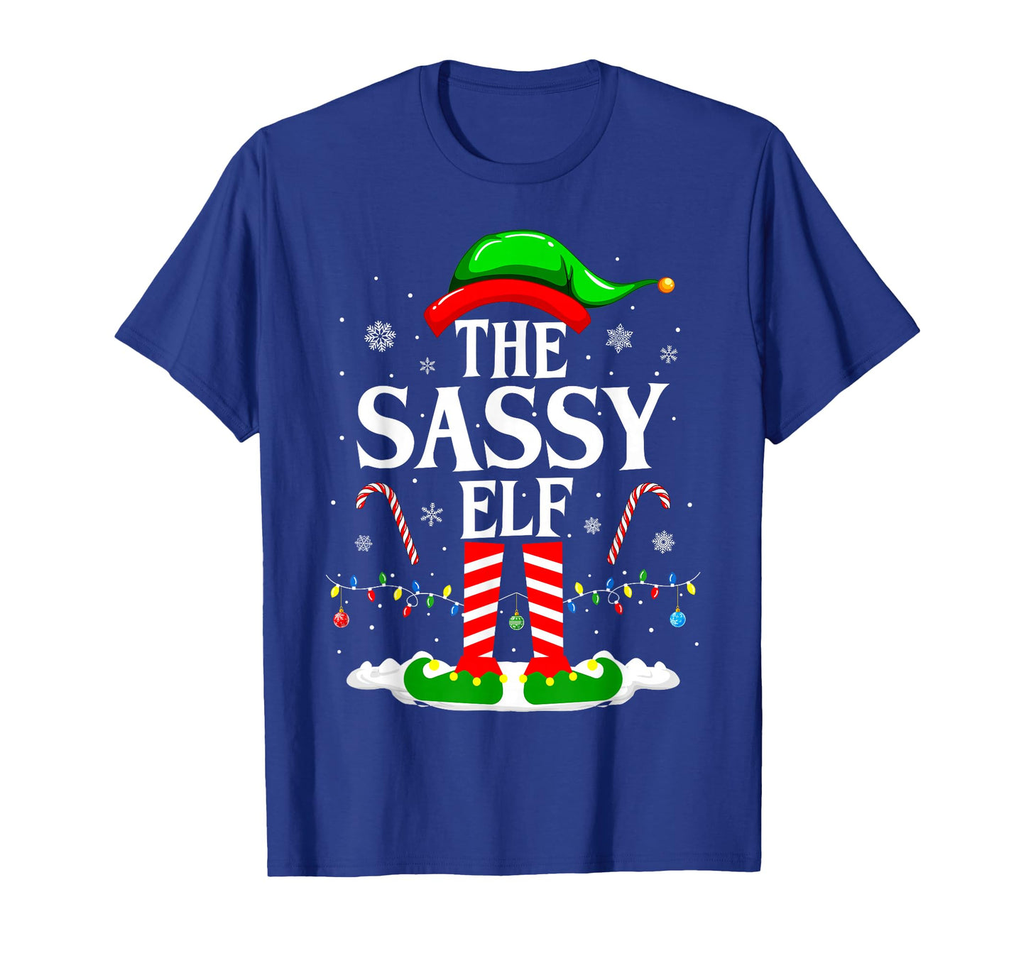The Sassy Elf Xmas Funny Matching Family Group Christmas T-Shirt