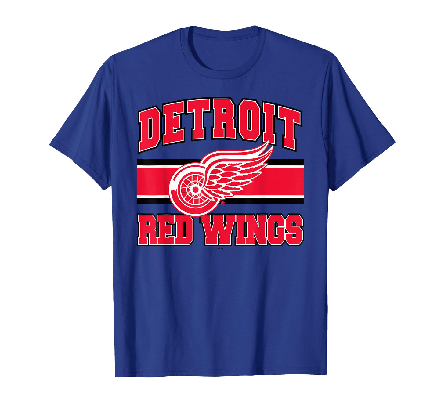 Detroit Red Wings Stripe White Officially Licensed T-Shirt