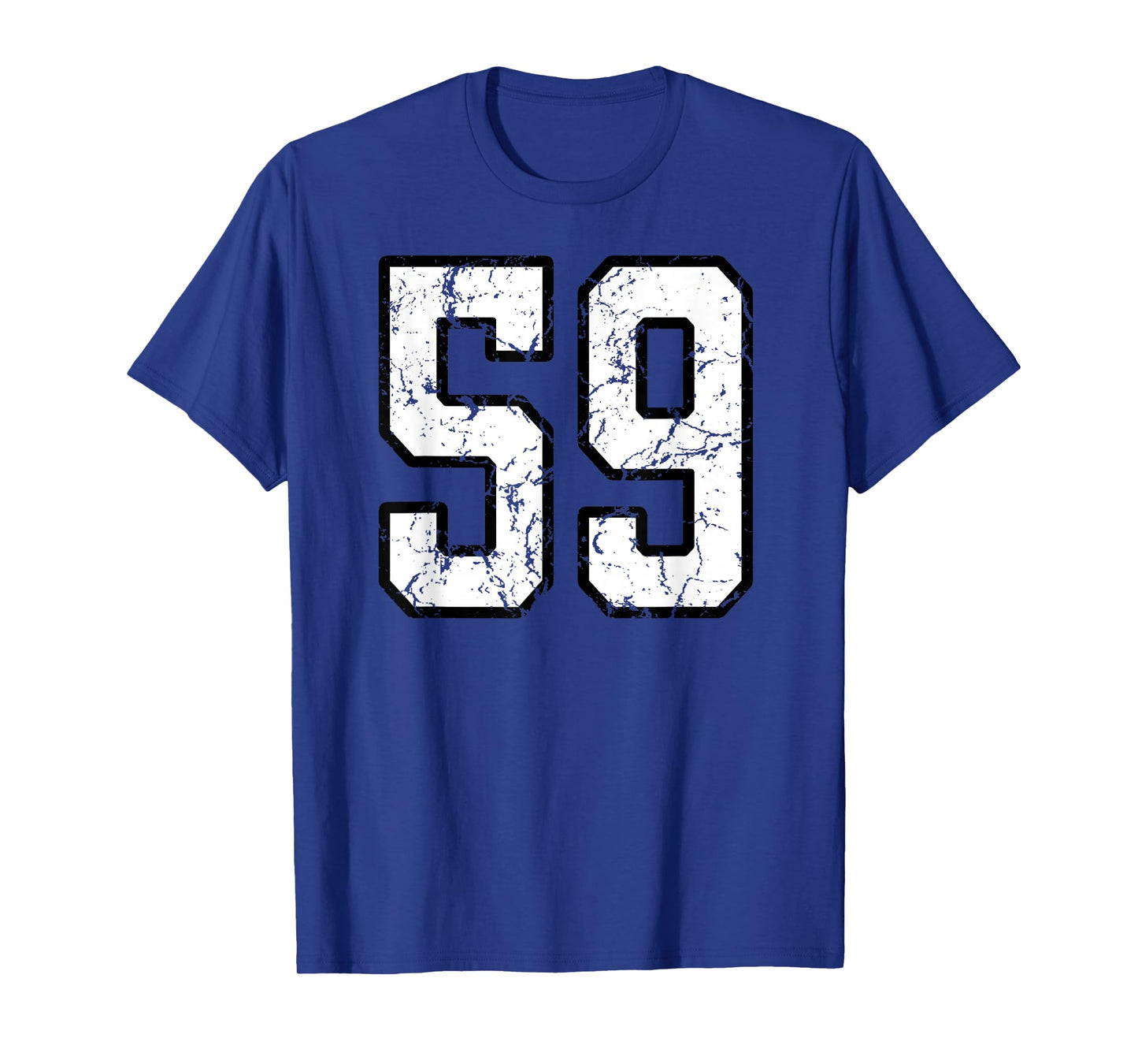 White and Black Sports Number 59 Jersey Uniform Player T-Shirt