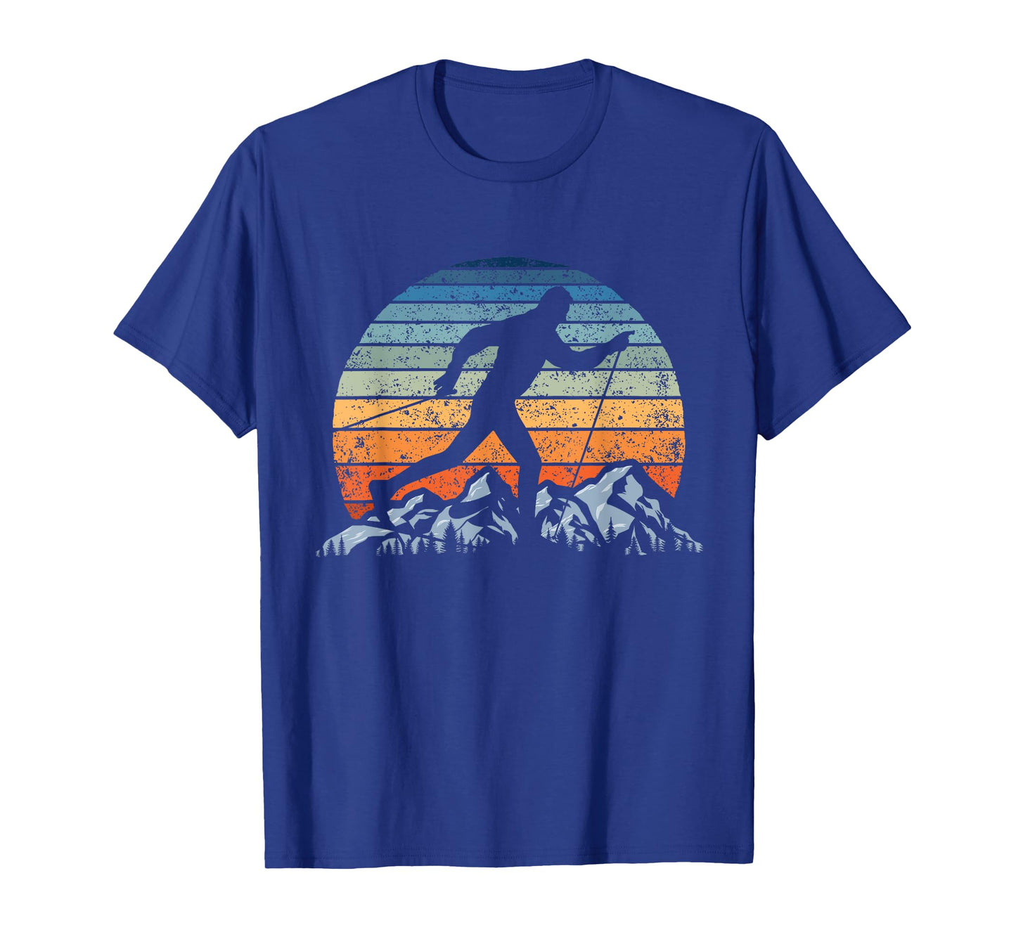 Winter Sports Vintage Sunset Cross-Country Skiing T-Shirt