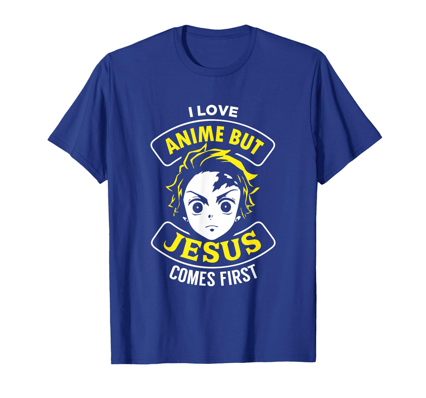 I Love Anime But Jesus Comes First - Christian Japan Yellow T-Shirt