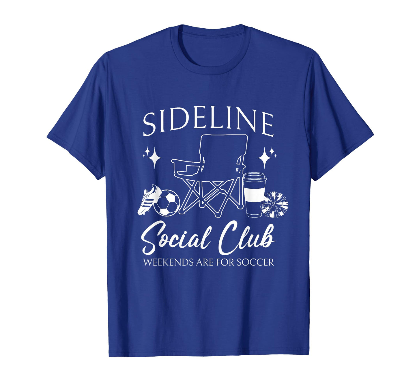 Women Sideline Social Club Soccer Mom Game Day Mothers Day T-Shirt