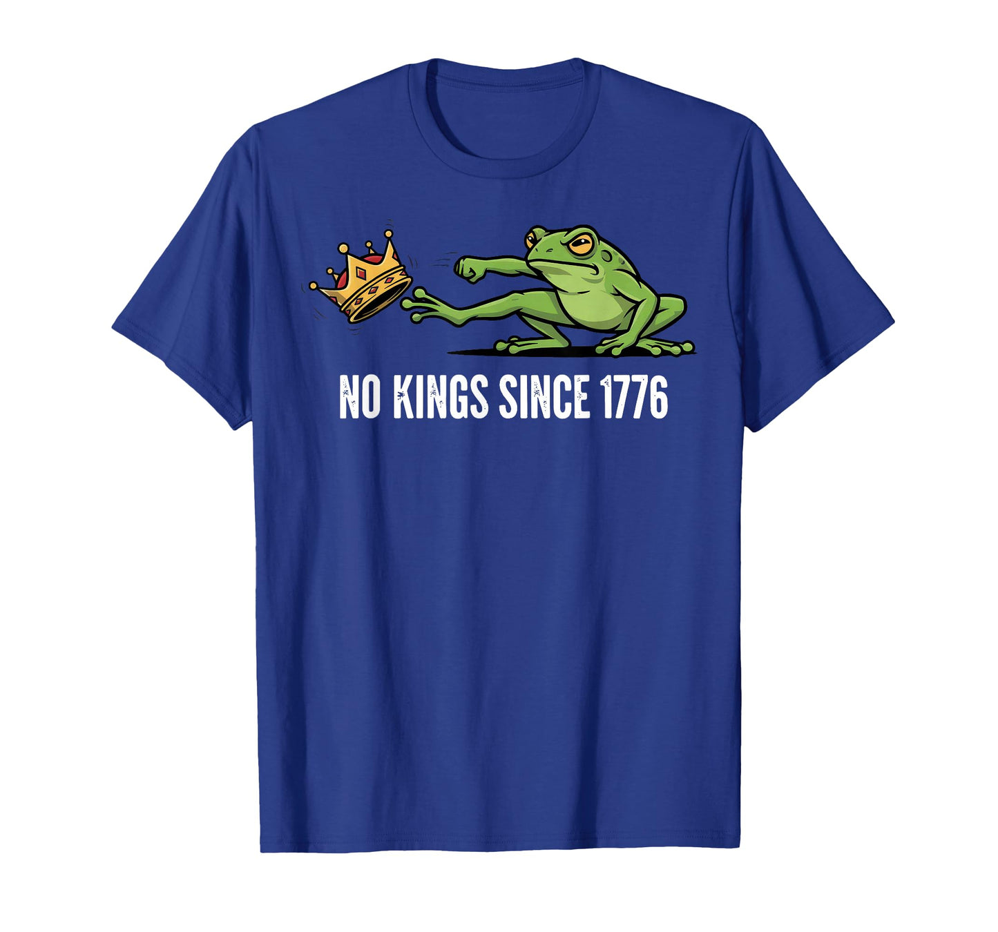 No Kings Since 1776 Portland Frog Kicking Crown T-Shirt
