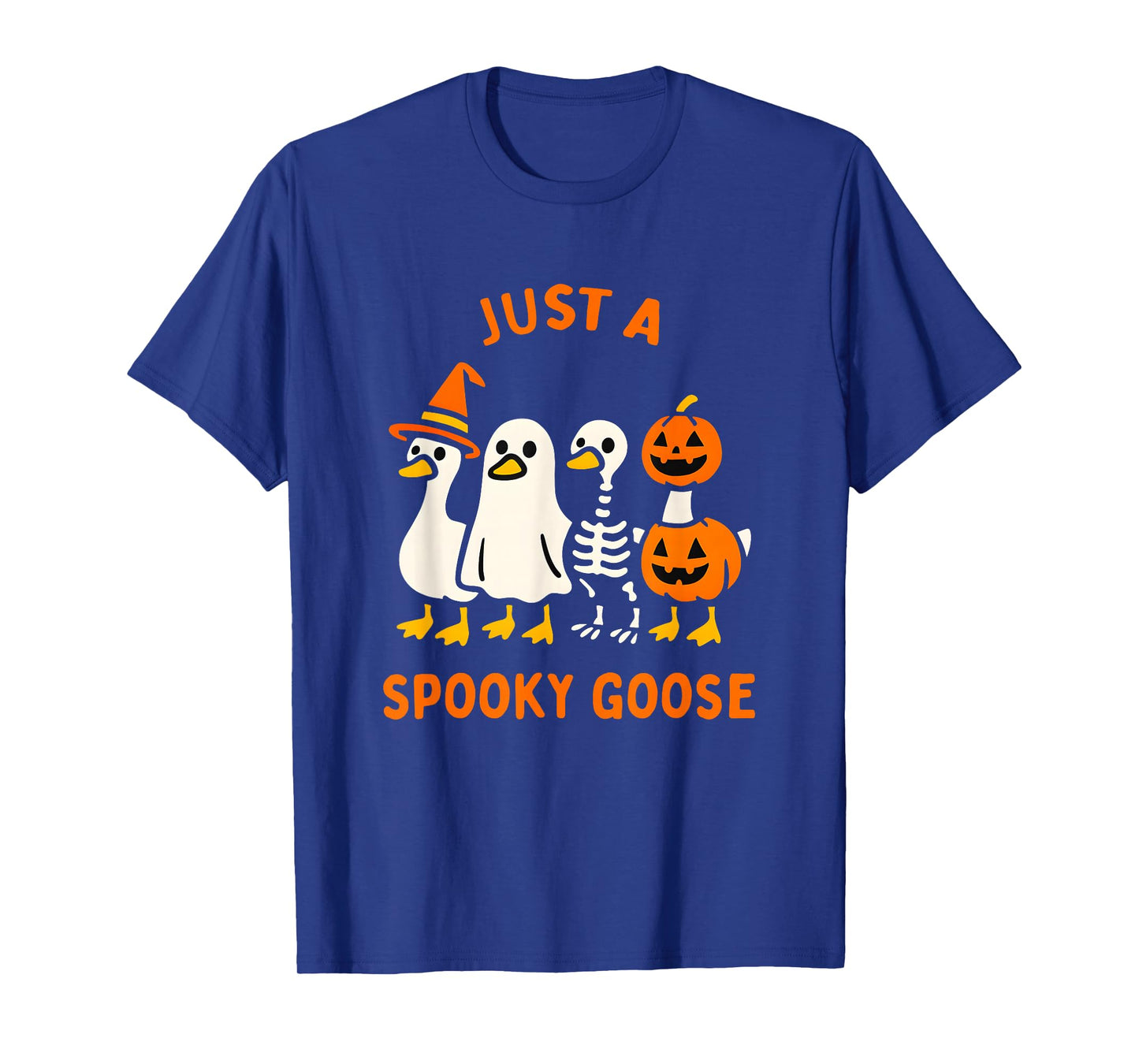 Just a Spooky Goose Silly Halloween Costume Funny Women Kids T-Shirt