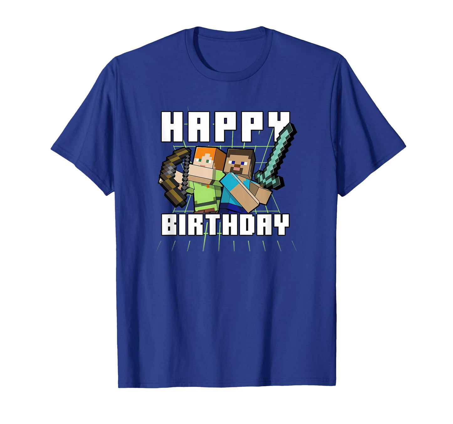 Minecraft Alex & Steve Happy Birthday T-Shirt