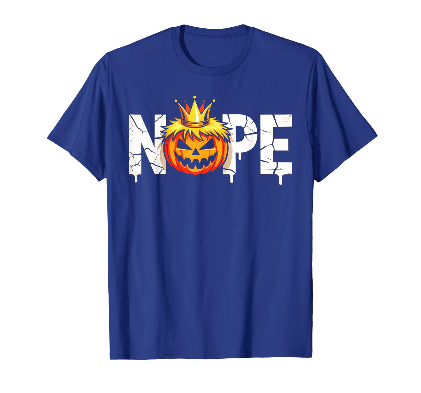 Funny No Kings Halloween 2025 Distressed USA Flag T-Shirt
