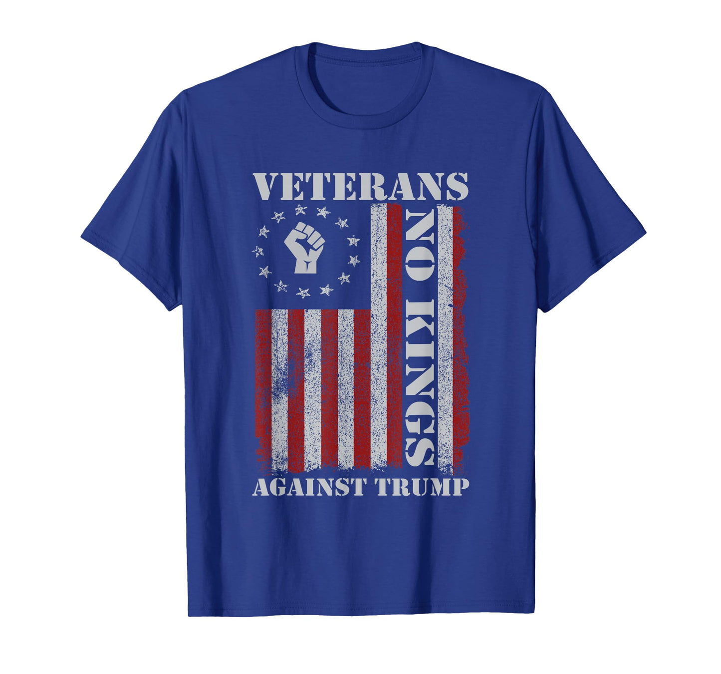Military Veterans Protest USA Flag No Kings America Protest T-Shirt