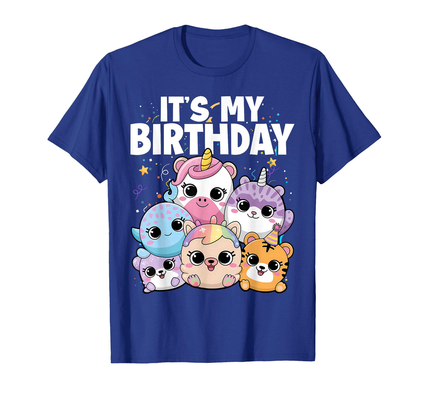 Happy Birthday Girl Squish Squad Mallow Girls Kids Cute T-Shirt