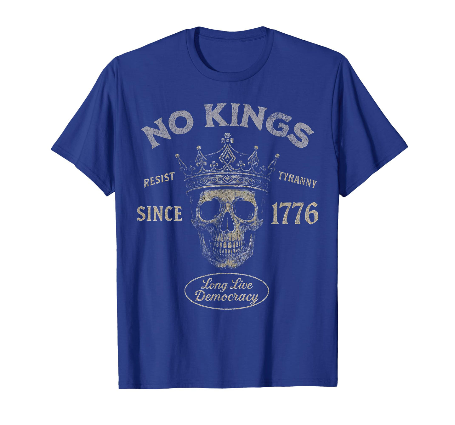No Kings Since 1776 Vintage Distressed October 18 Protest T-Shirt