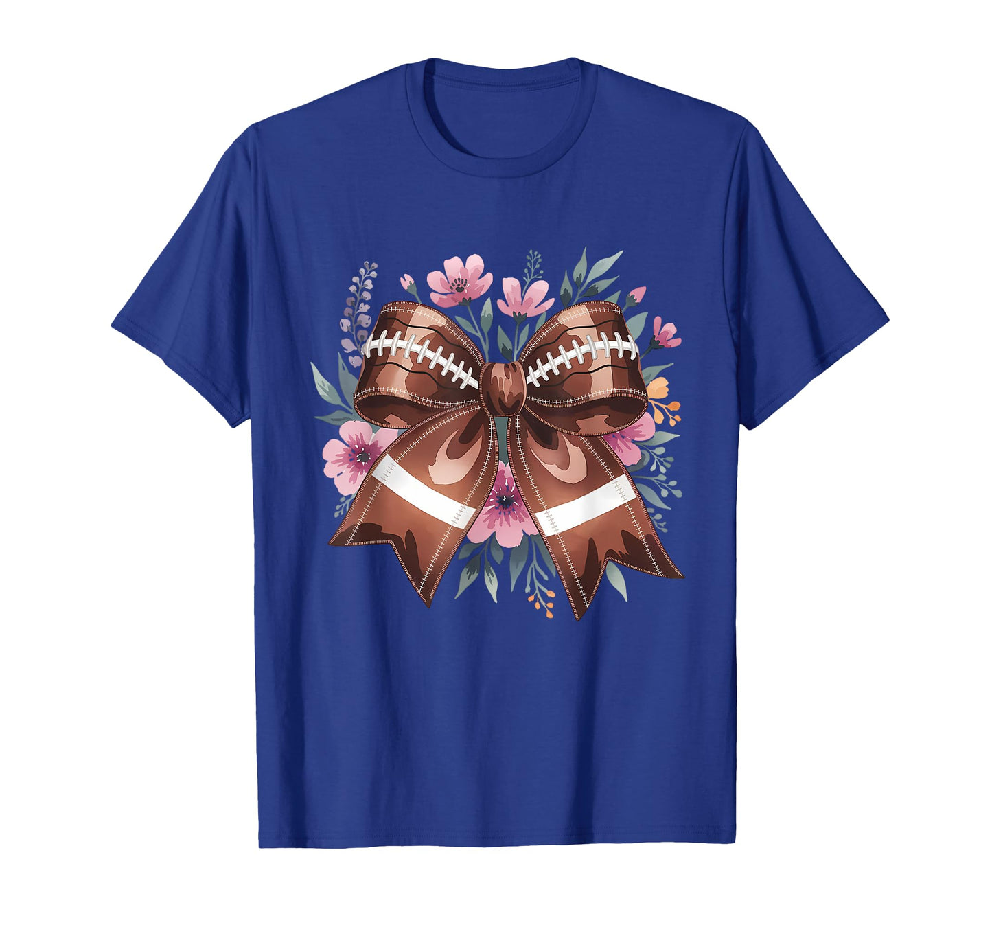 American Football Coquette Bow Cute Football Mom T-Shirt
