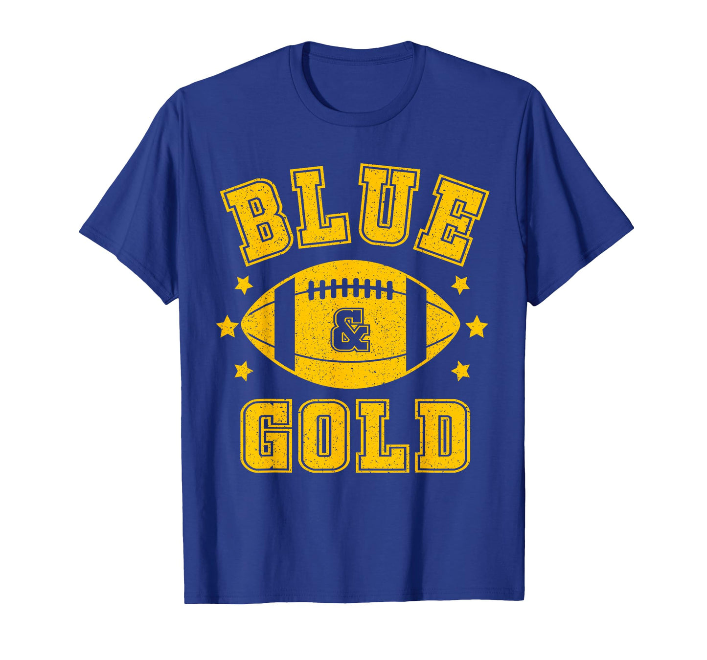 On Gameday Football We Wear Blue And Gold School Spirit T-Shirt