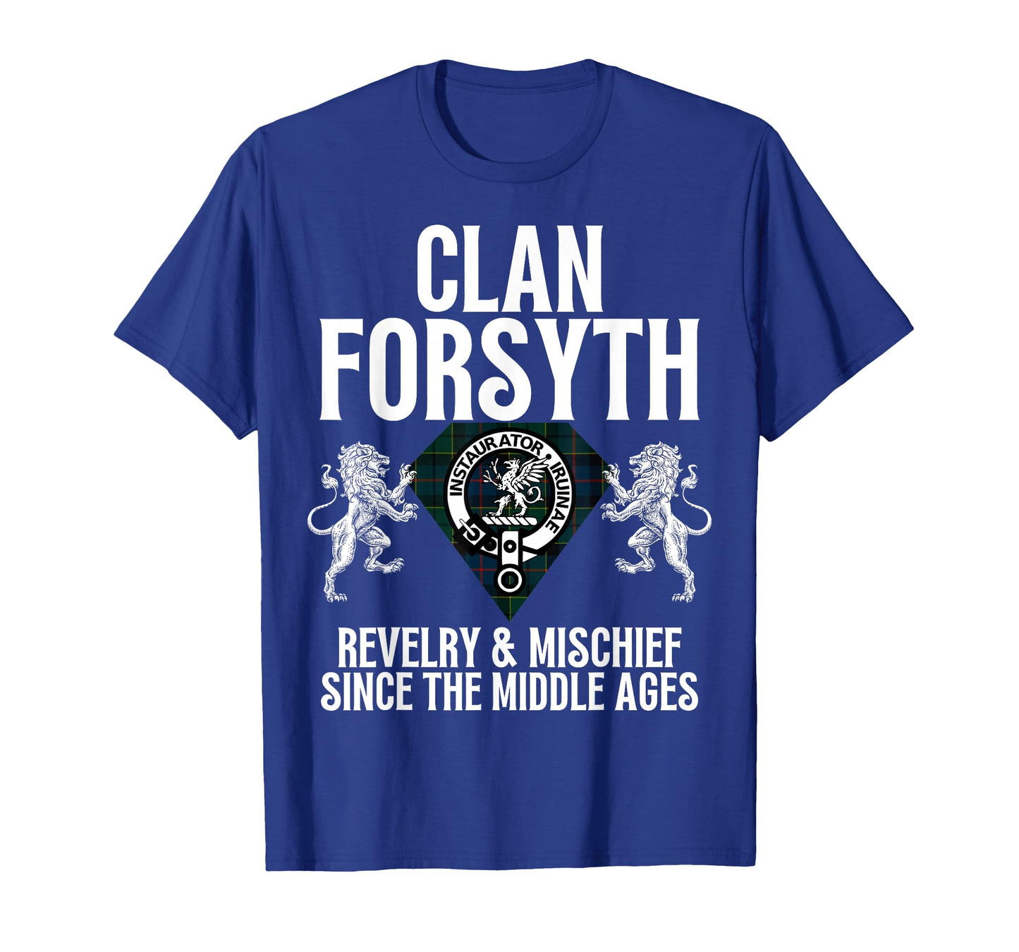 Forsyth Clan Scottish Name Coat Of Arms Tartan Family Party T-Shirt