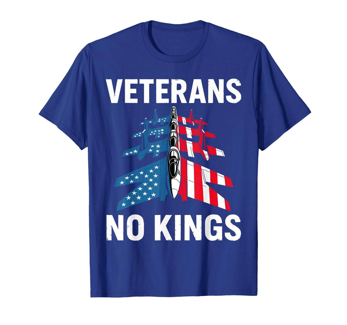 Veterans No Kings Military Veteran Protest American Flag T-Shirt